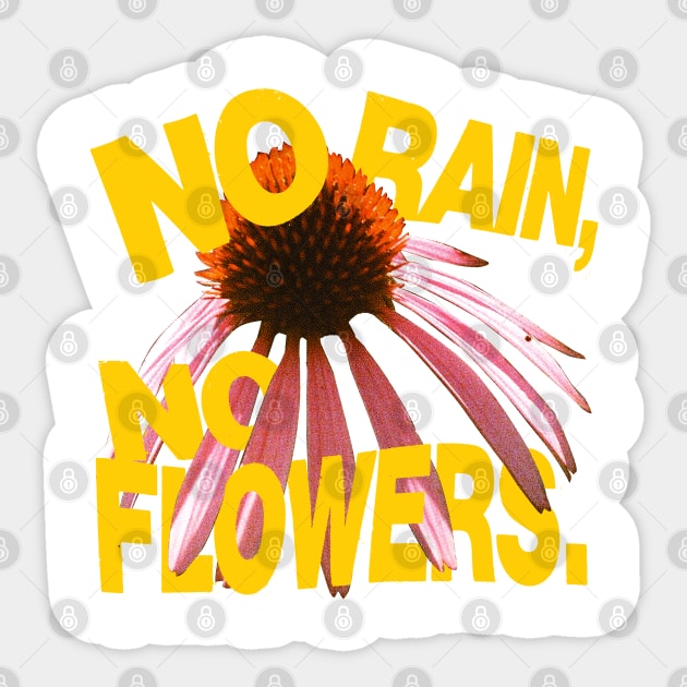 No Rain No Flowers Sticker by Spenceless Designz